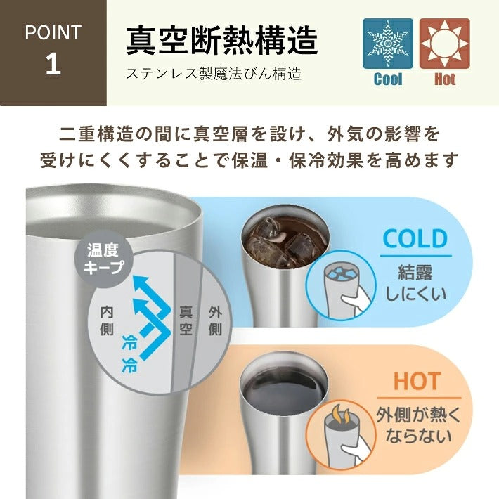 サーモス 真空断熱 ステンレスタンブラー THERMOS JDY-421（420ml）