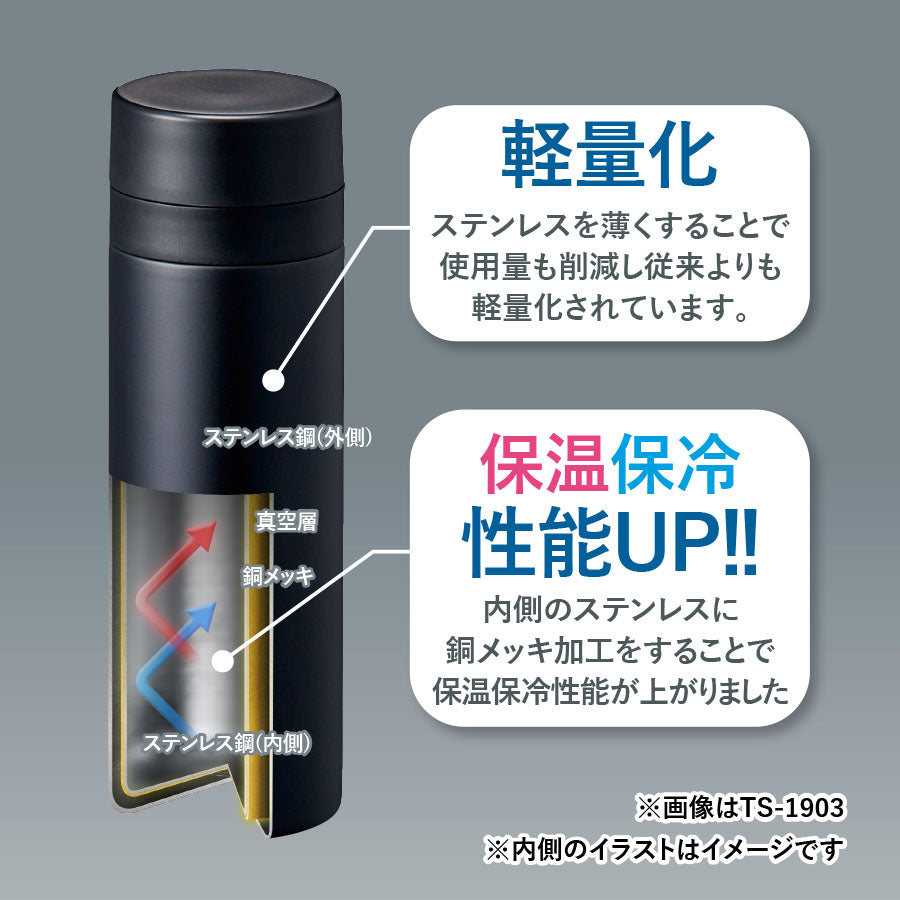 真空断熱構造 スリムサーモ ステンレスボトル（500ml）